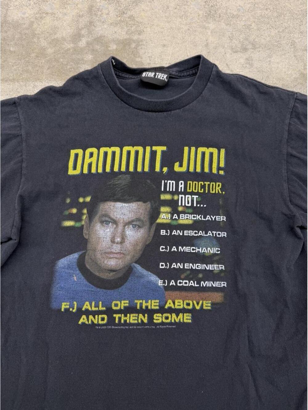 vintage dammit jim star trek television show shirt size medium - Picture 2 of 3